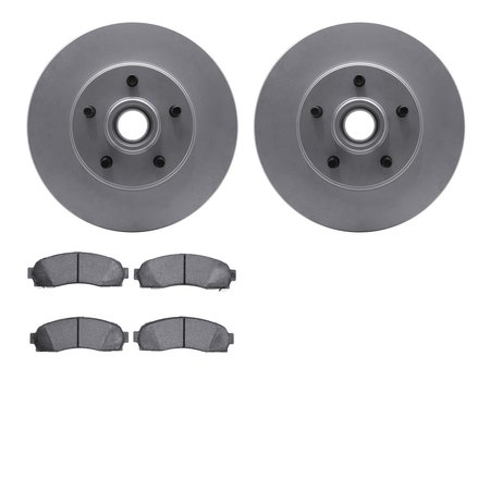 DYNAMIC FRICTION CO 4302-54058, Geospec Rotors with 3000 Series Ceramic Brake Pads, Silver 4302-54058